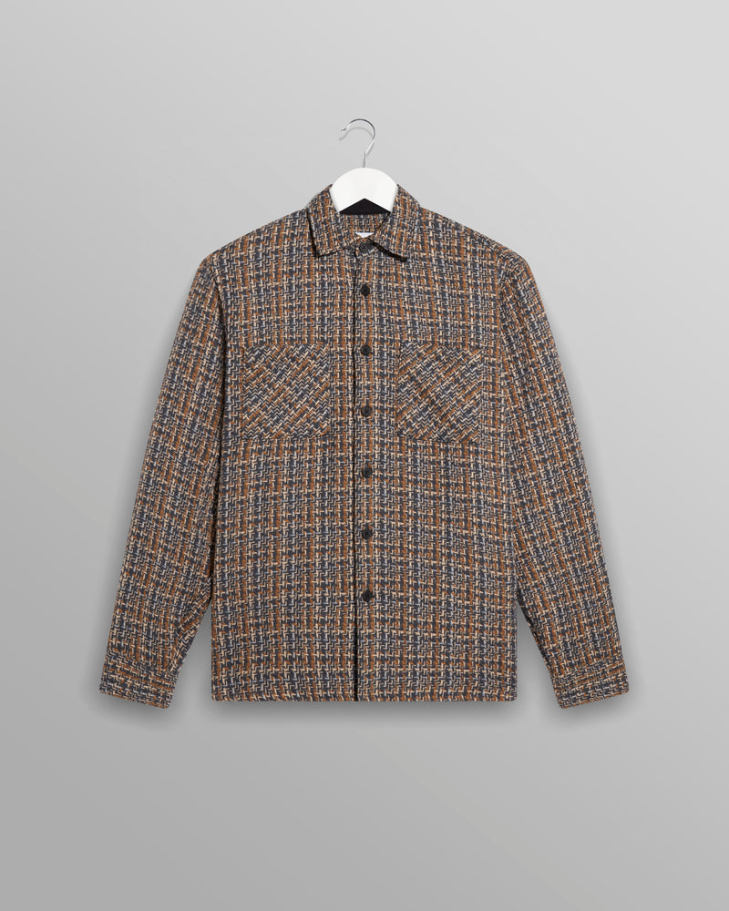 Whiting Overshirt Charcoal Eden Check & Wax London