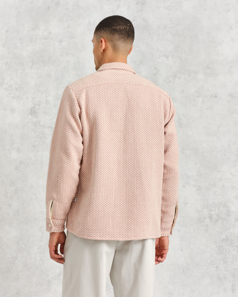 Whiting Overshirt Pink/Ecru Stepney