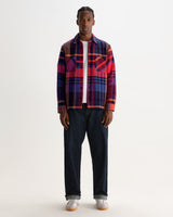 WHITING OVERSHIRT BOLD CHECK PURPLE / RED