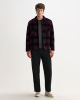 WHITING OVERSHIRT ELM WOOL BLEND CHECK RED / BLACK