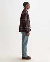 WHITING OVERSHIRT LEX WOOL BLEND CHECK BURGUNDY / MULTI