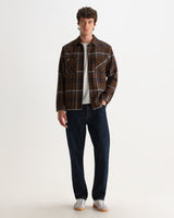 WHITING OVERSHIRT MOON CHECK BROWN / BLUE