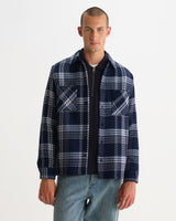 WHITING OVERSHIRT PLAID WEAVE NAVY / ECRU