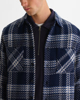 WHITING OVERSHIRT PLAID WEAVE NAVY / ECRU