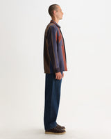 WHITING OVERSHIRT WALTER STRIPE BLUE / BROWN