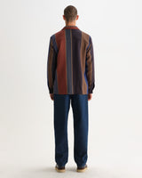 WHITING OVERSHIRT WALTER STRIPE BLUE / BROWN