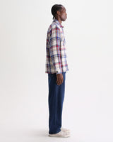 Whiting - Ecru And Red Jazz Weave Check Overshirt
