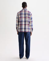 Whiting - Ecru And Red Jazz Weave Check Overshirt