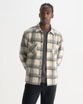WHITING OVERSHIRT ASH WOOL BLEND CHECK ECRU / GREY