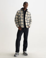 WHITING OVERSHIRT ASH WOOL BLEND CHECK ECRU / GREY