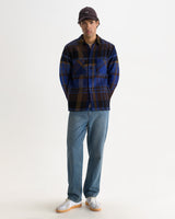 WHITING OVERSHIRT BOLD CHECK BLUE / BROWN