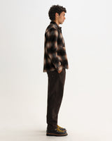 WHITING OVERSHIRT ELM WOOL BLEND CHECK BROWN / BLACK