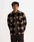 WHITING OVERSHIRT ELM WOOL BLEND CHECK BROWN / BLACK