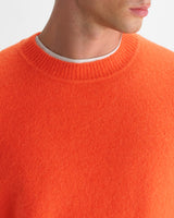 Wilde - Orange Fluffy Wool Crewneck