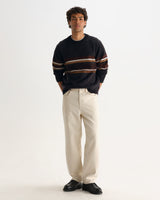 WILDE CREW BRUSH BOLD STRIPE CHARCOAL / BROWN