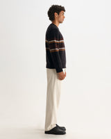 WILDE CREW BRUSH BOLD STRIPE CHARCOAL / BROWN