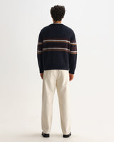 WILDE CREW BRUSH BOLD STRIPE CHARCOAL / BROWN