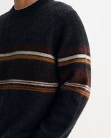 WILDE CREW BRUSH BOLD STRIPE CHARCOAL / BROWN