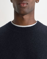 WILDE CREW FLUFFY WOOL BLEND NAVY