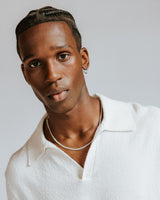 Siena - Ecru Boucle Knitted Polo Shirt