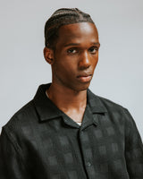 Corey - Black Dobby Check Cotton Shirt