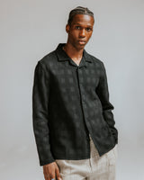 Corey - Black Dobby Check Cotton Shirt