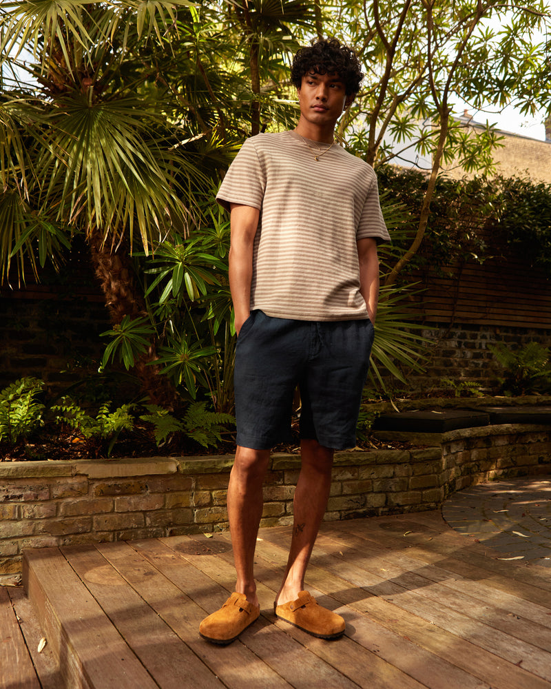 Kurt Shorts Navy Linen