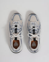 Flower Mountain - Grey Light Blue Suede And Nylon Yamabushi Trainers