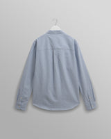 wax london men's Abingdon - Blue Preppy Stripe Shirt