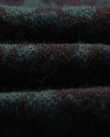 wax london men's Alban - Black And Green Floral Textured Jacquard Cardigan