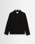 Aldred - Black Linen-Cotton Revere Overshirt