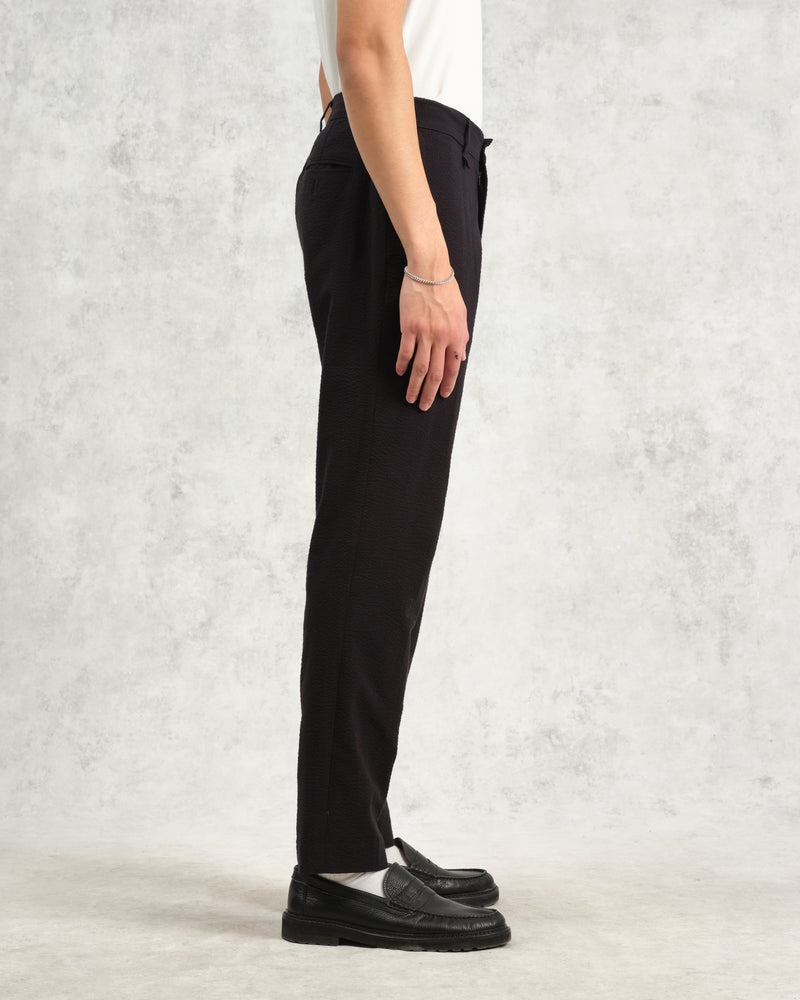 wax london Alp - Black Seersucker Trousers