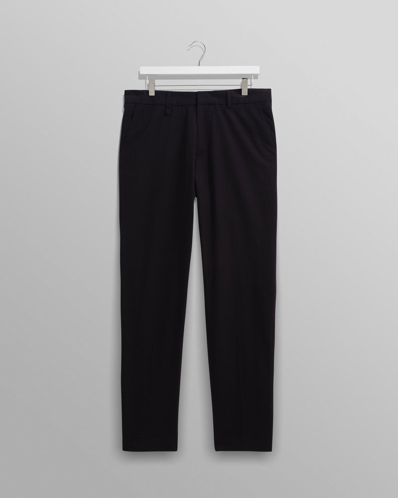 wax london Alp Trousers Black Seersucker