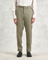 wax london Alp - Khaki Linen Trousers