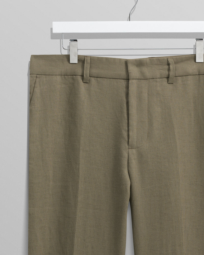 wax london Alp - Khaki Linen Trousers