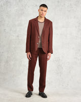 wax london Alp - Merlot Linen Trousers