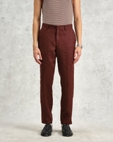 wax london Alp - Merlot Linen Trousers