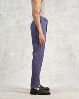 wax london Alp - Mid-Blue Linen Trousers