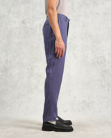 wax london Alp - Mid-Blue Linen Trousers