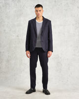 wax london Alp - Midnight Navy Linen Trousers