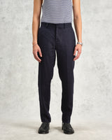 wax london Alp - Midnight Navy Linen Trousers