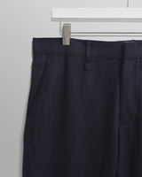 wax london Alp - Midnight Navy Linen Trousers