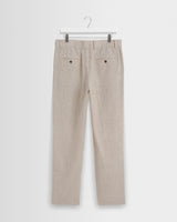 wax london men's Alp - Natural Linen Slim Fit Trousers