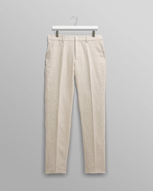 wax london men's Alp - Natural Linen Trousers