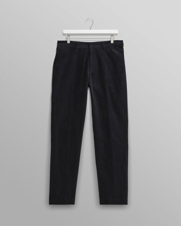 wax london men's Alp - Navy Corduroy Trousers