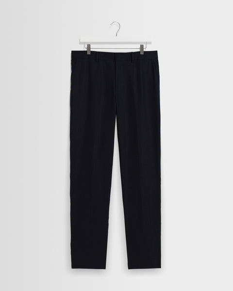 Alp - Navy Linen Slim Fit Trousers
