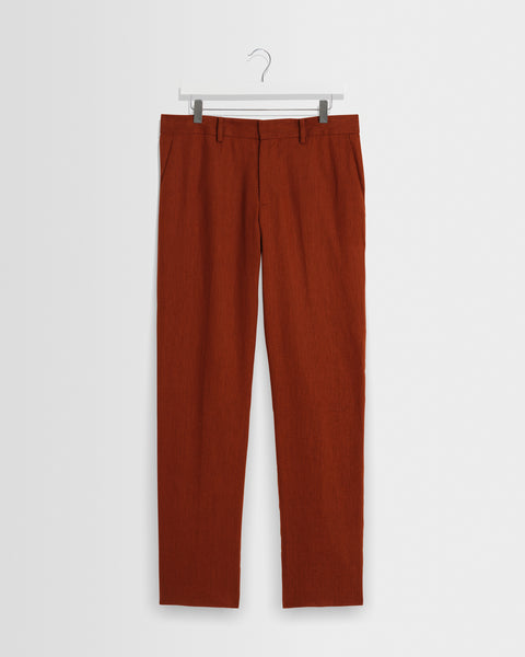 Alp - Rust Linen Slim Fit Trousers