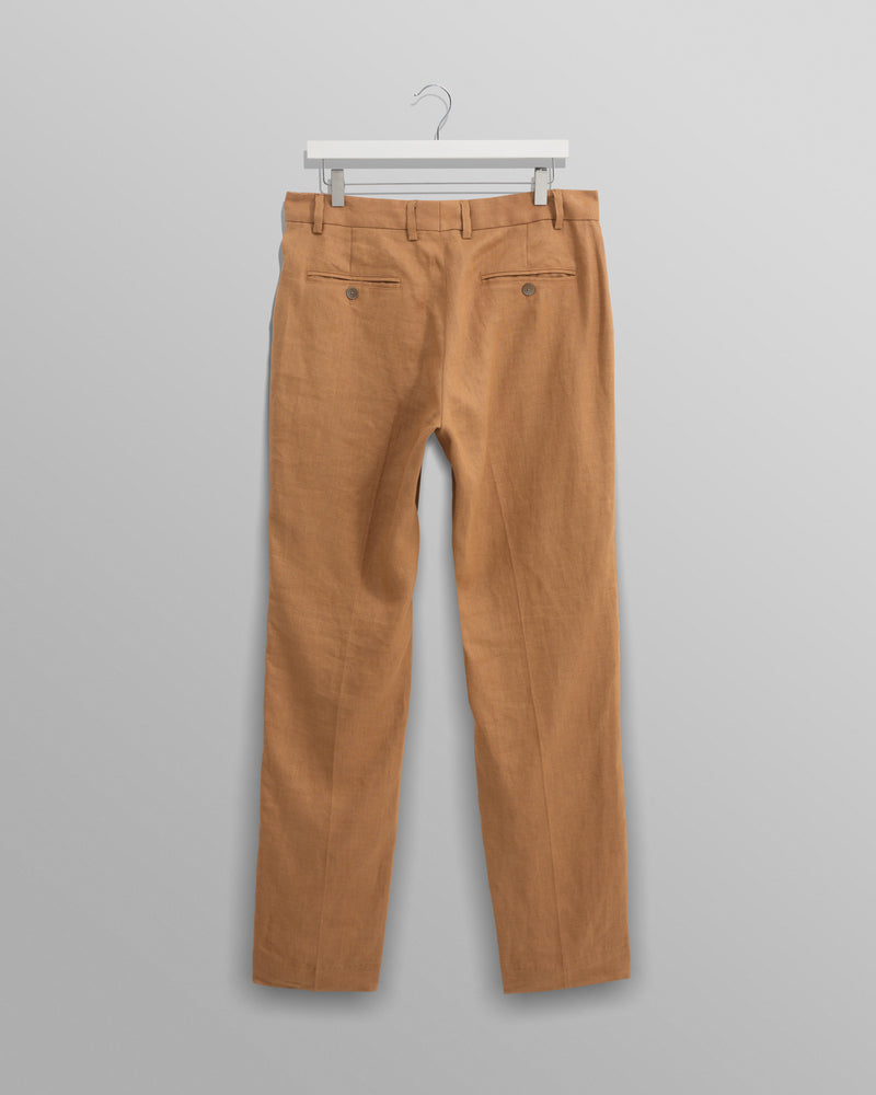 wax london Alp - Tan Linen Trousers