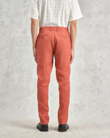 wax london Alp - Terracotta Linen Trousers