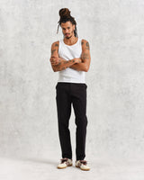 wax london Alp Trousers Black Seersucker